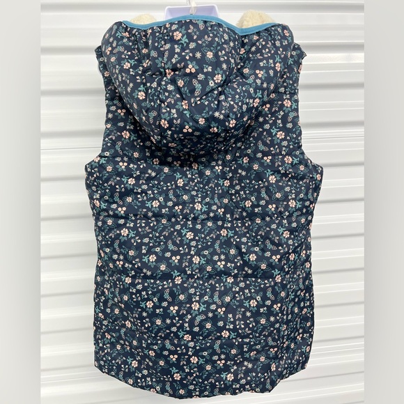 FLORAL HOODED VEST FOR GIRLS - Picture 2 of 4